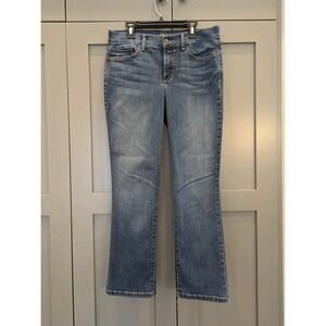 NYDJ Jeans Womens 6 Blue Marilyn Capri Lift Tuck Stretch Denim Pants Classic